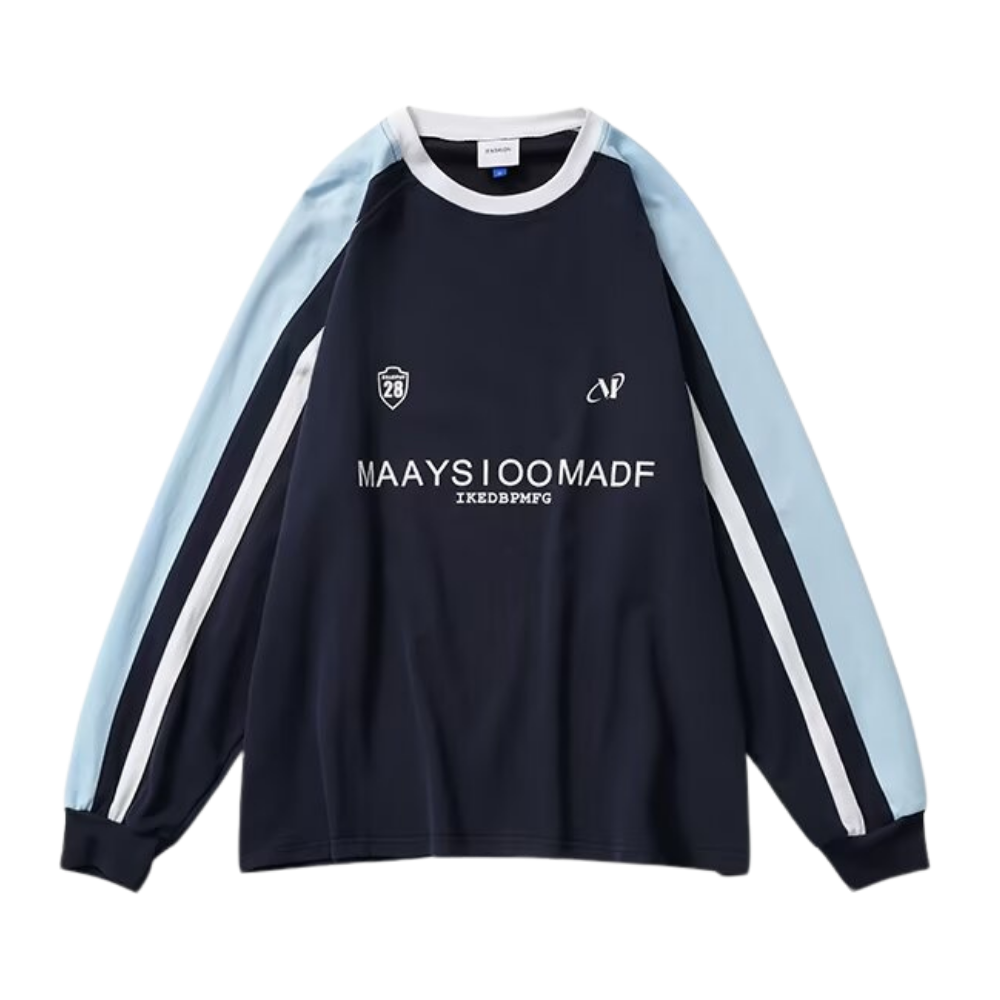 Japanese Contrasting Ribbon Sweatshirt