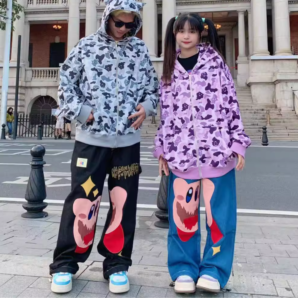 Japanese Street Devil Print Hoodie