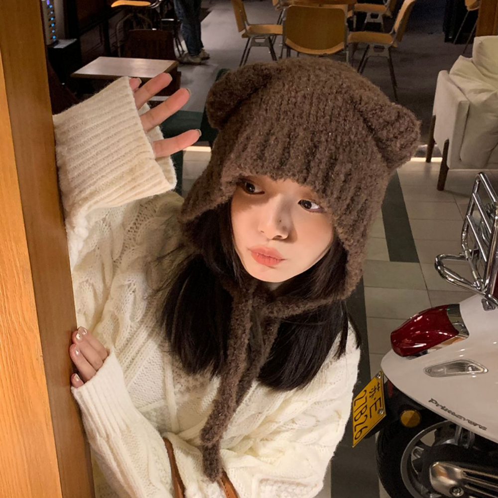 Cute Bear Knitted Hat