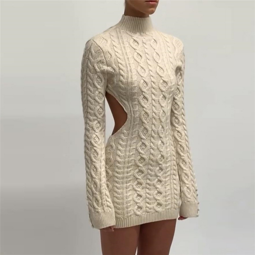 Women's Sexy Backless Knitted Dress