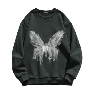 High Street Butterfly Graffiti Sweatshirt