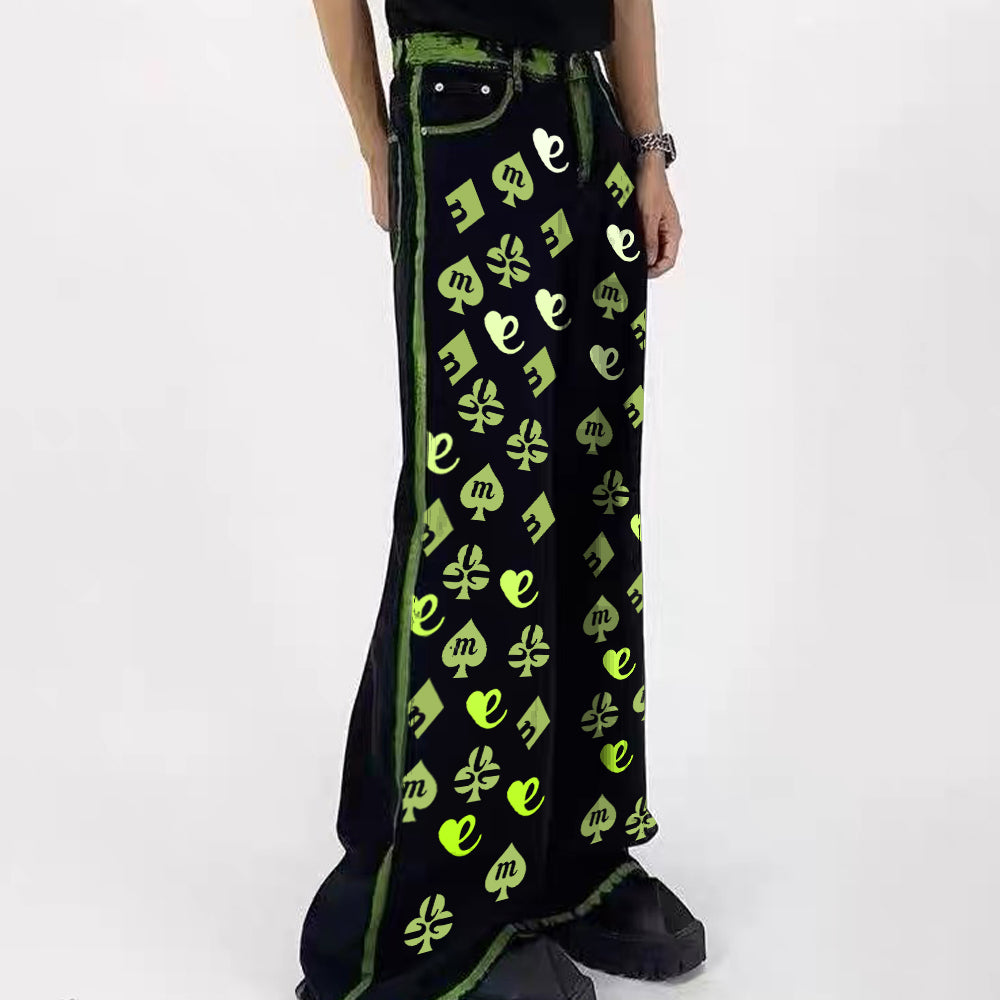 DF High Street Light Luxury Green Tone Jeans