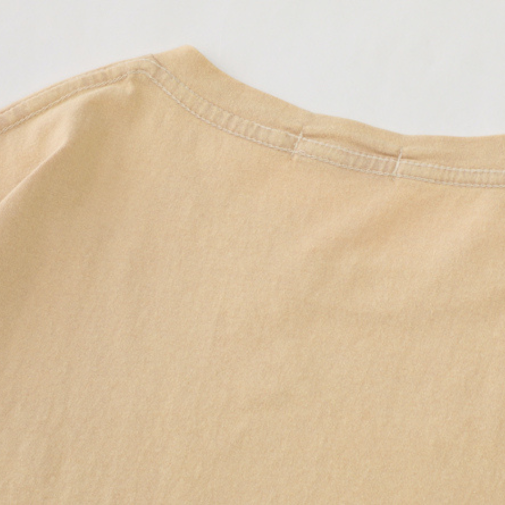 Casual Solid Color Washed T-shirt
