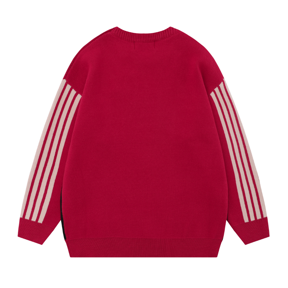 Retro Jacquard Crewneck Sweater