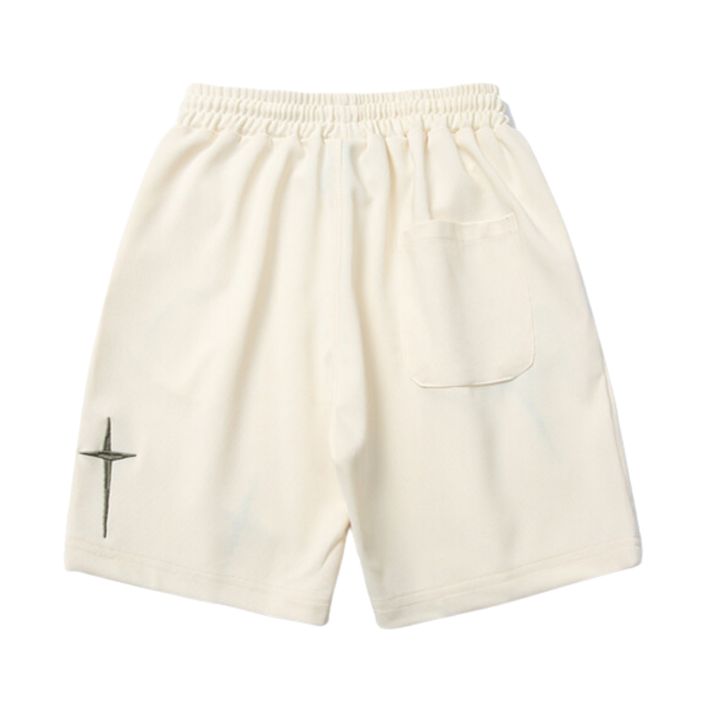 Casual Star Embroidery Drawstring Shorts