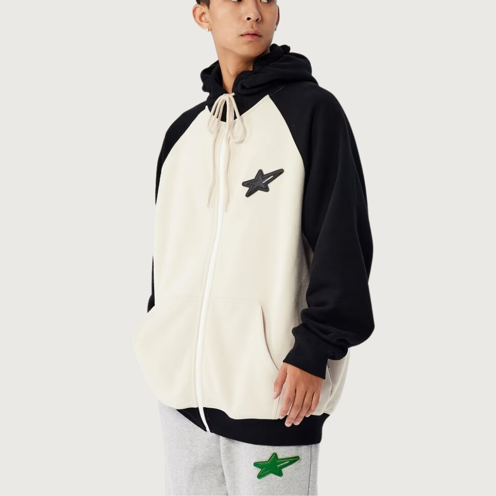 American Color Block Raglan Hoodie
