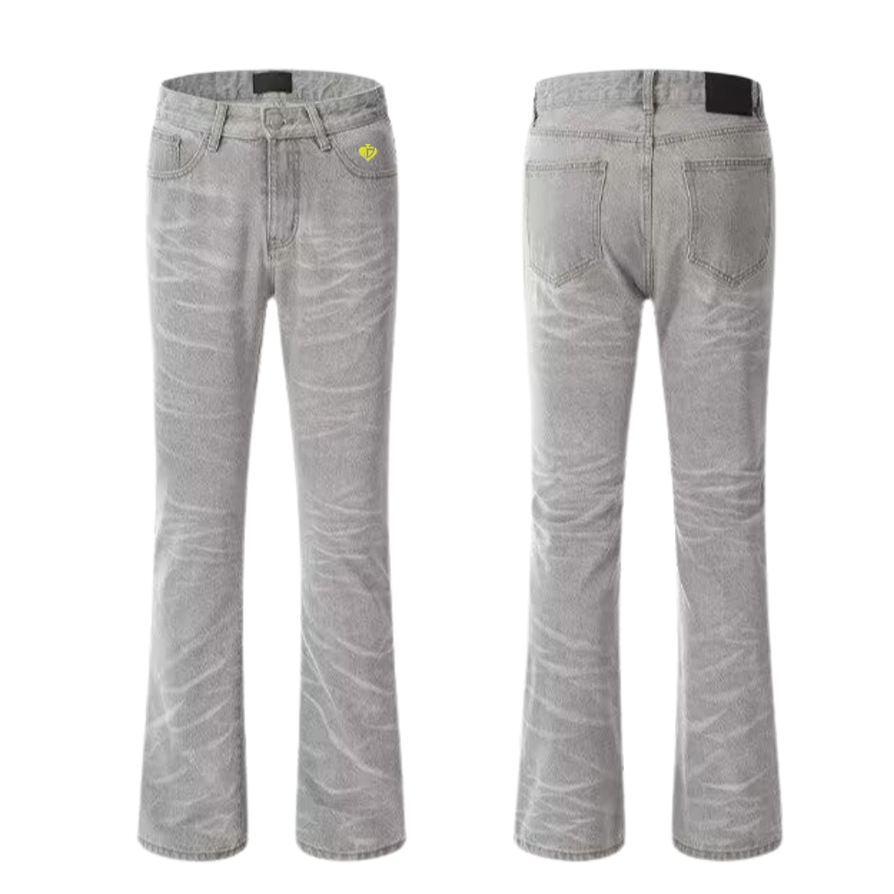 DF|Smoky Grey Lightning Texture Jeans