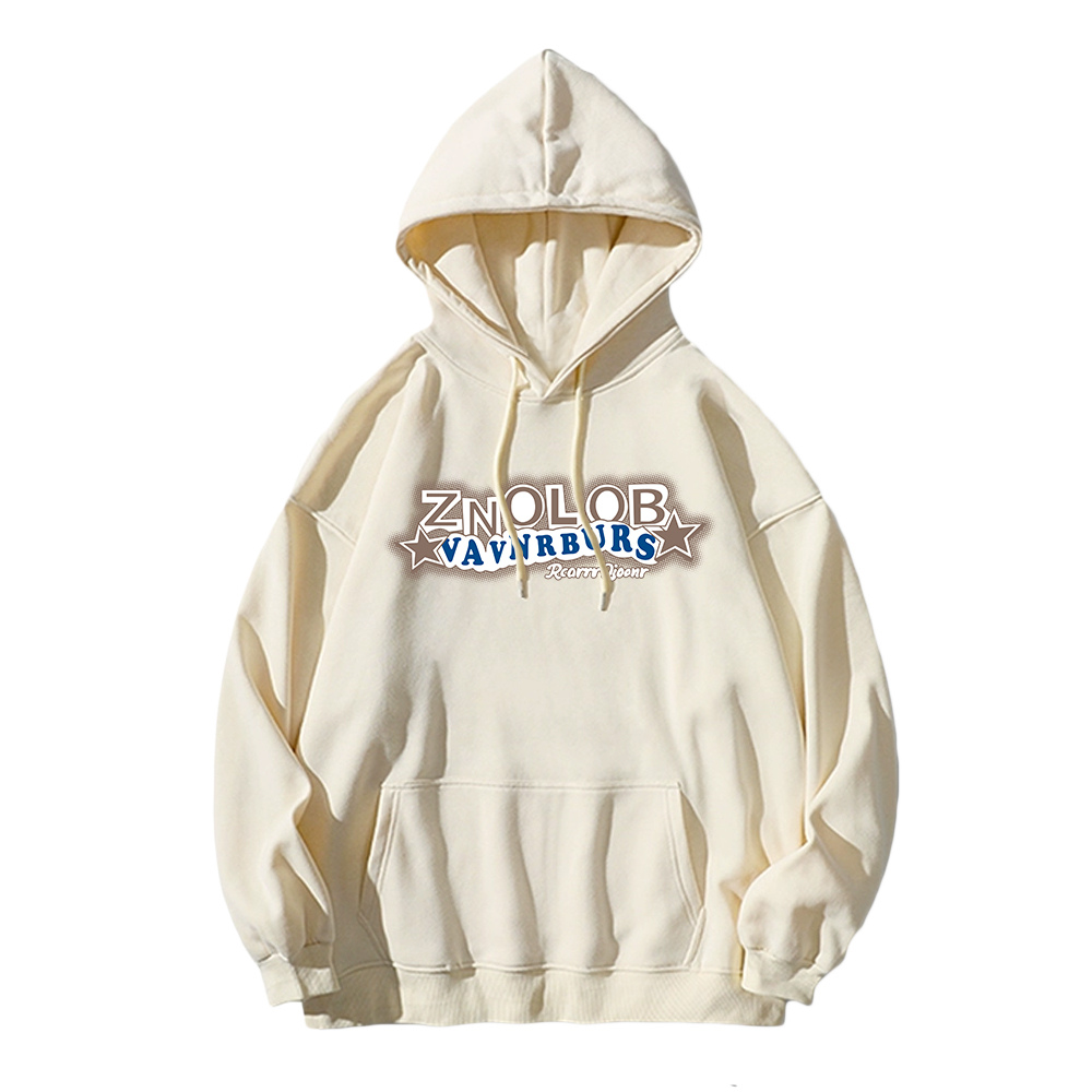 Stars Print Cotton Hoodie