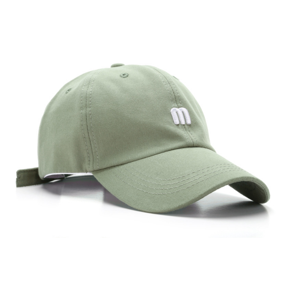 Japanese M letter embroidered hat
