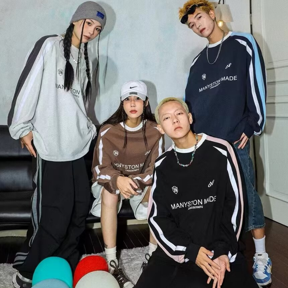 Japanese Contrasting Ribbon Sweatshirt