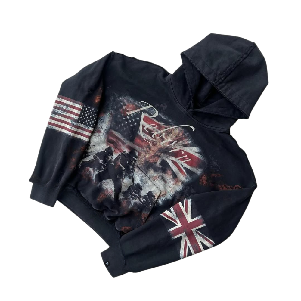 ART IN WAR REBORN IN CHAOS – Patriot Rework Hoodie
