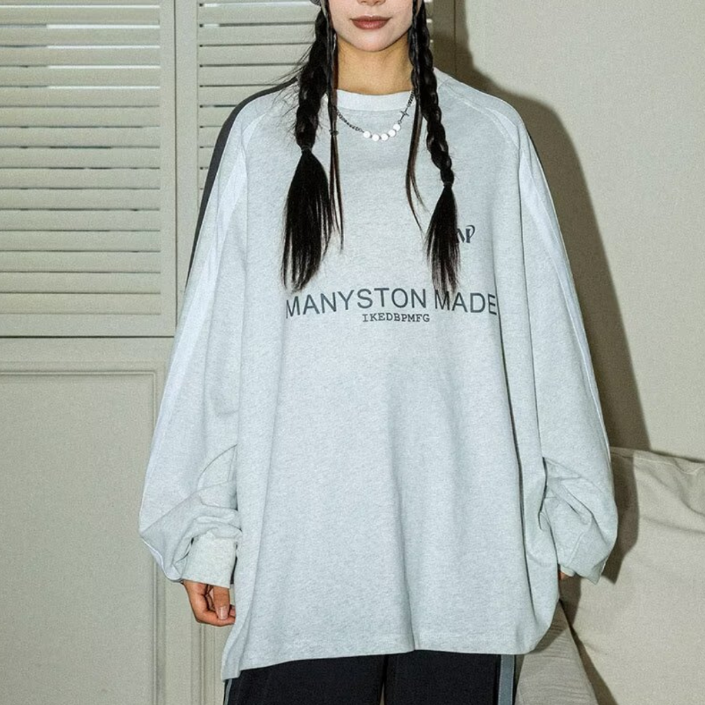 Japanese Contrasting Ribbon Sweatshirt