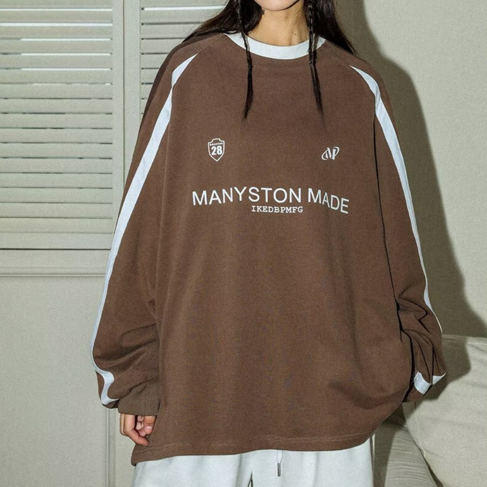 Japanese Contrasting Ribbon Sweatshirt