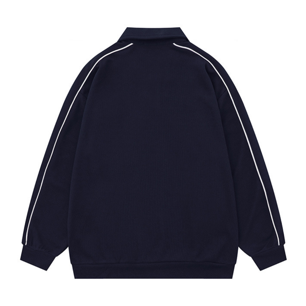 Preppy Badge Embroidered Sweatshirt