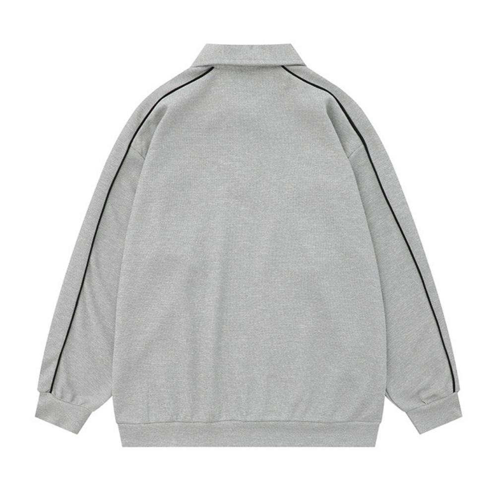 Preppy Badge Embroidered Sweatshirt