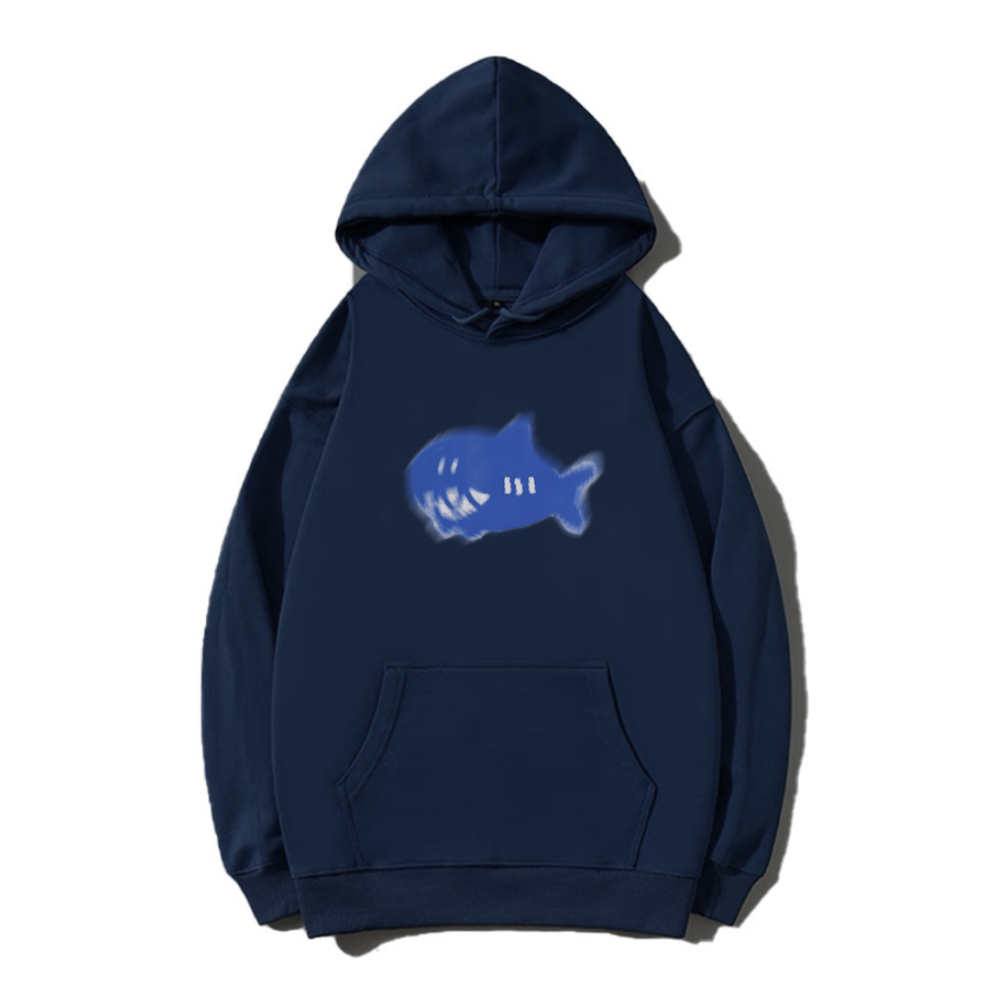 Cartoon Psychedelic Shark Hoodie