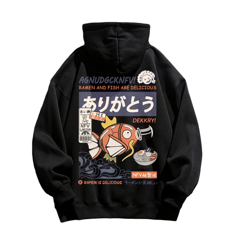 Cute Cartoon Fish Graphic Hoodie