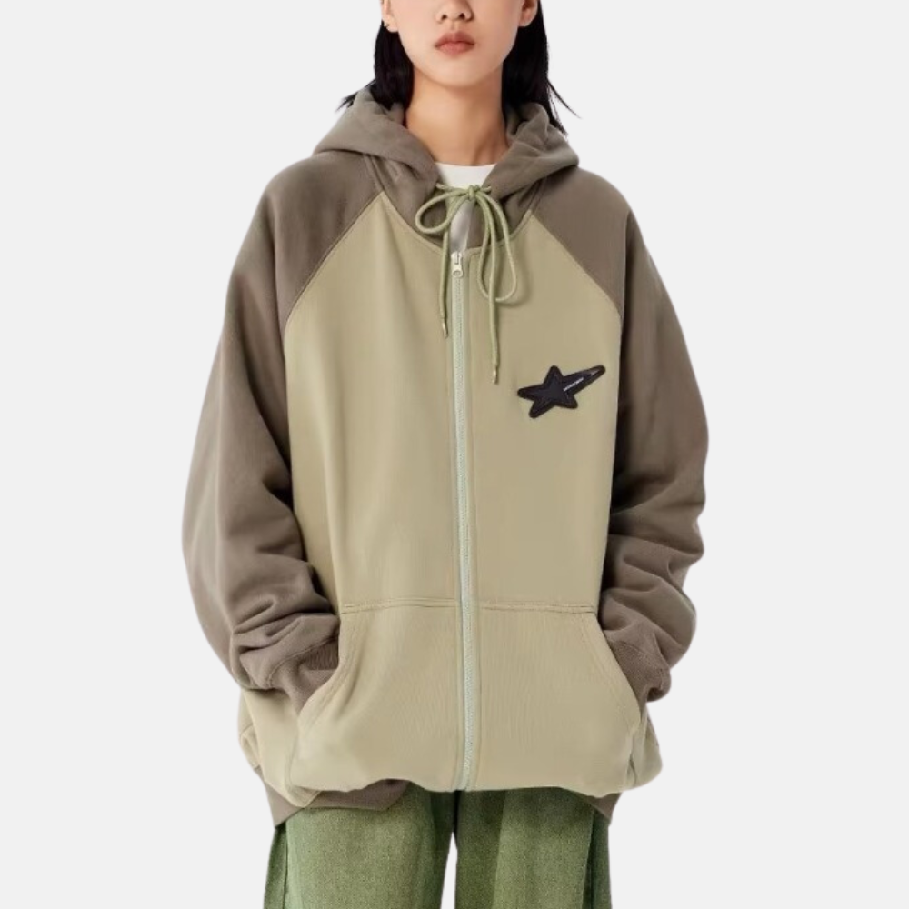 American Color Block Raglan Hoodie