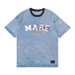 Heavy Denim Embroidered T-Shirt