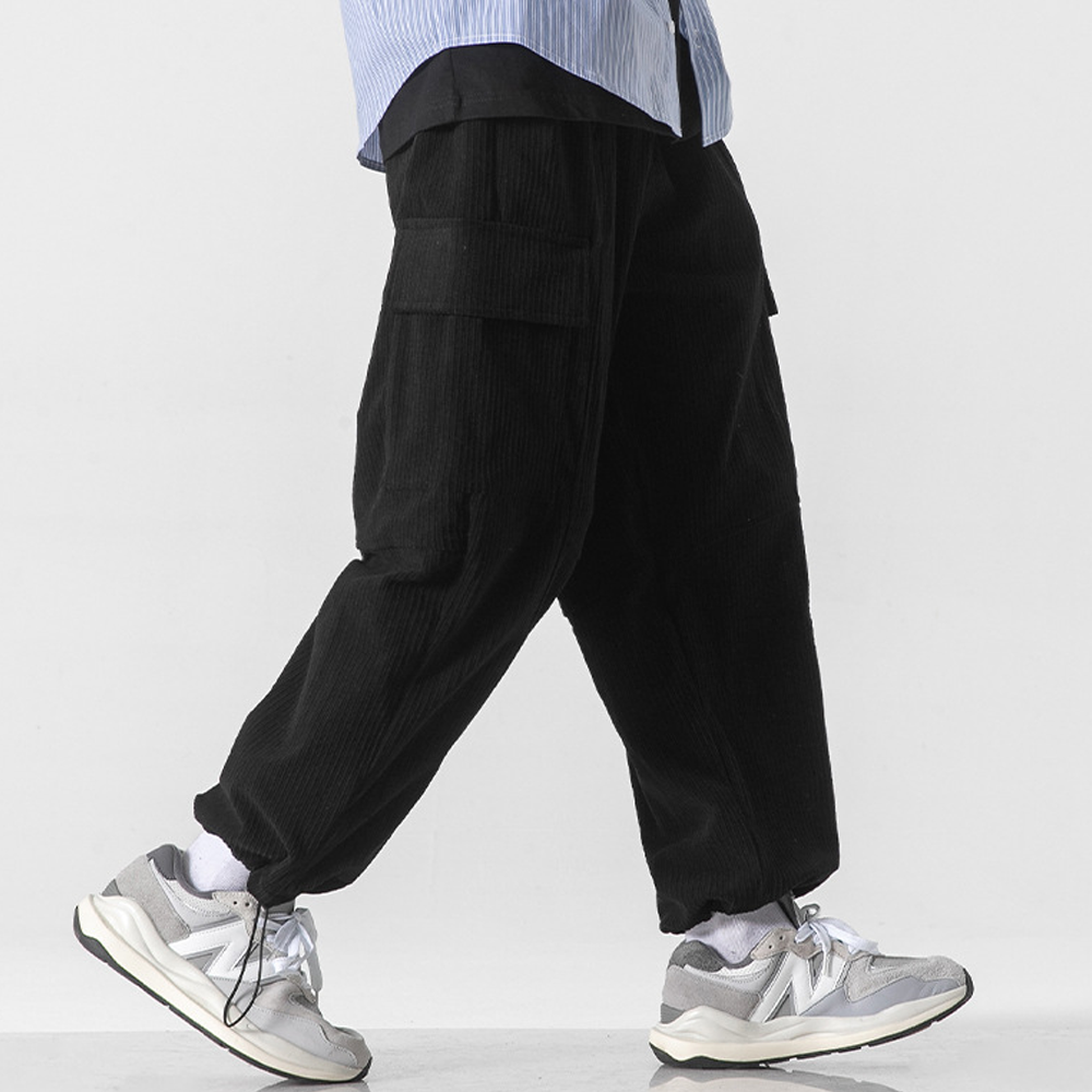 Japanese Thickened Corduroy Loose Sweatpants