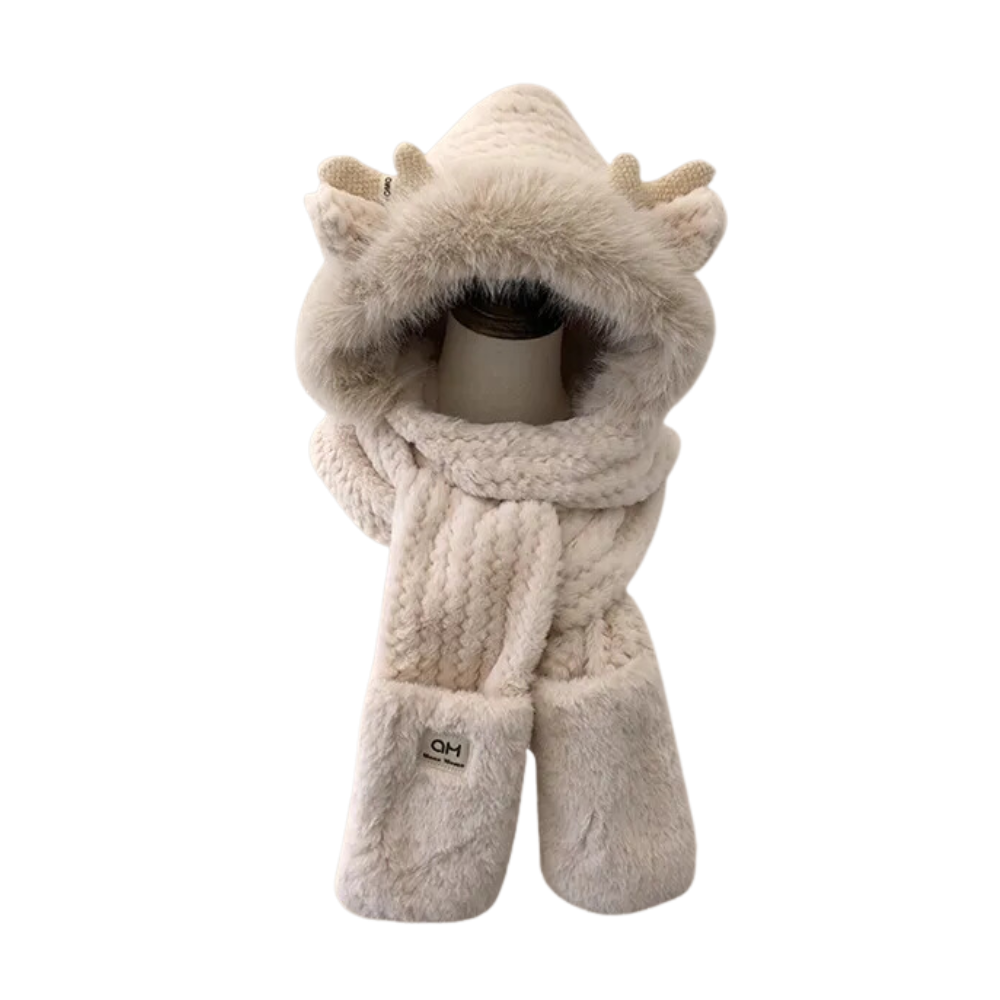 Solid Color Antlers Scarf