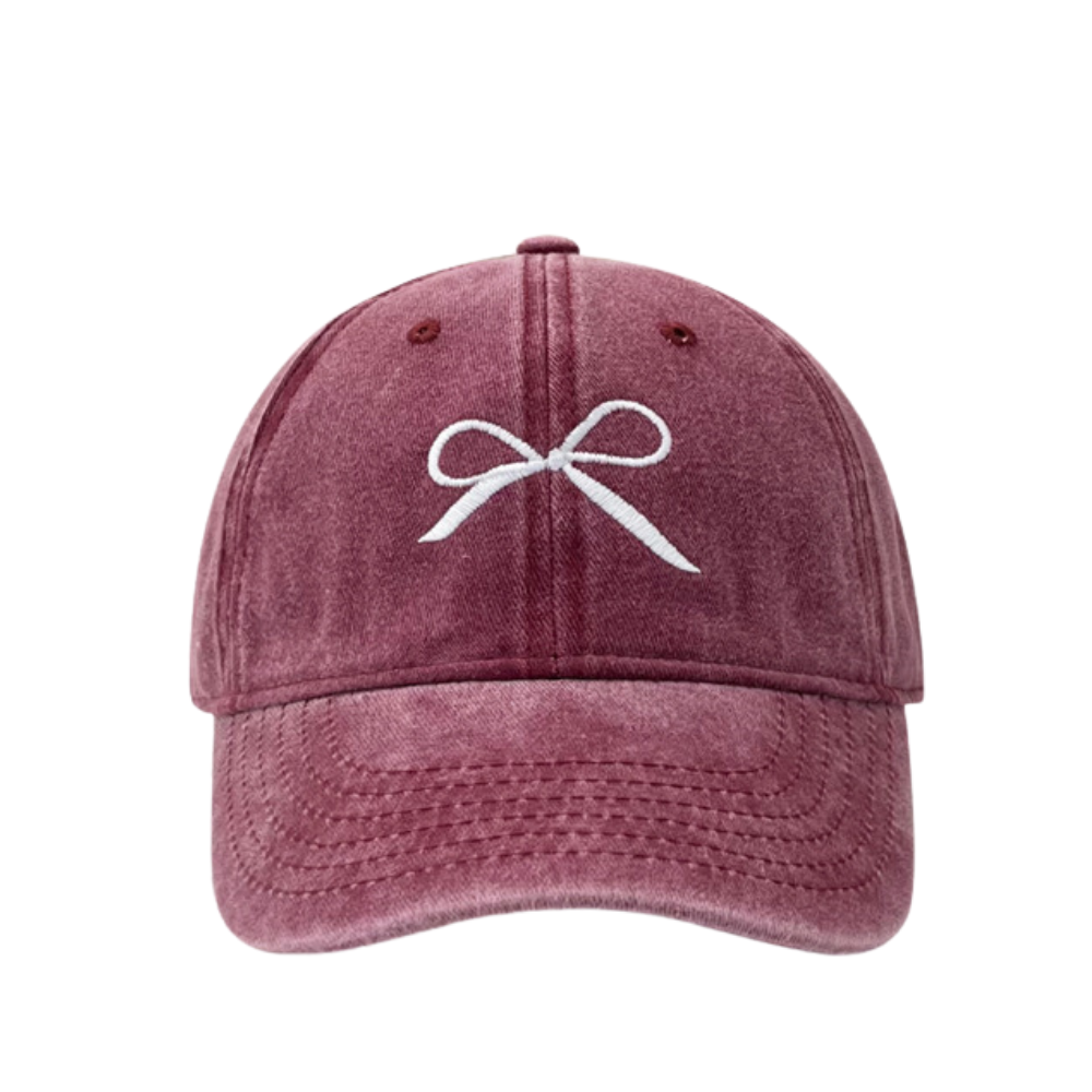 Simple Bow Embroidery Hat