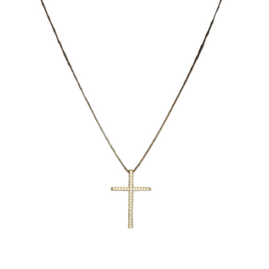 American Diamond Cross Necklace