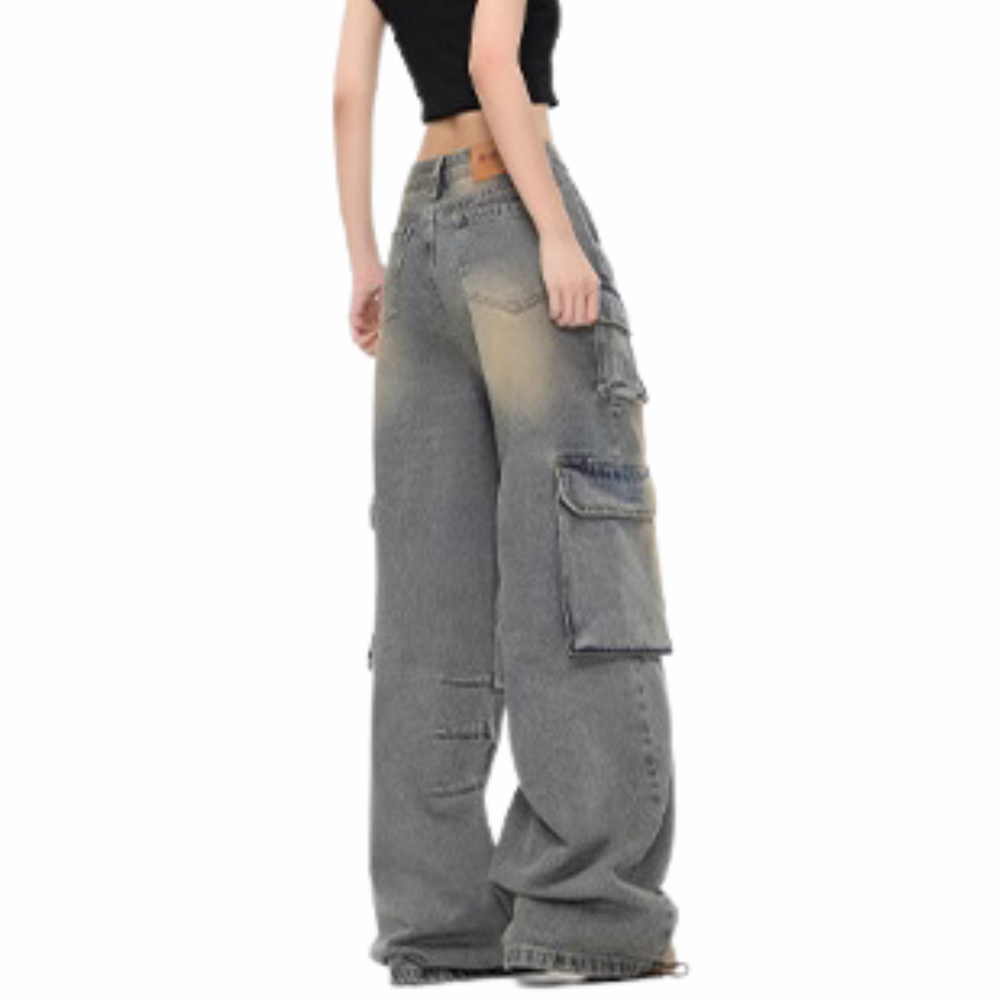 Women's High Street Trendy Distressed Cargo Pants
