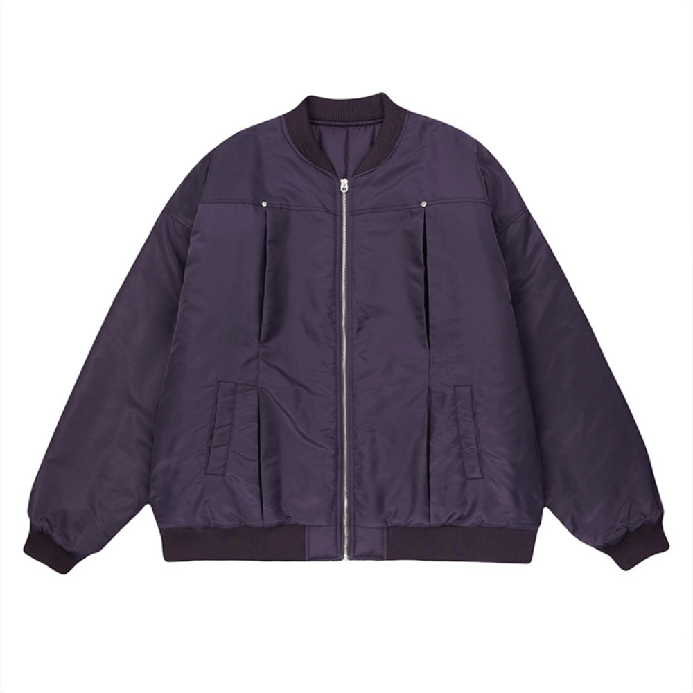 Retro Drawstring Bomber Jacket