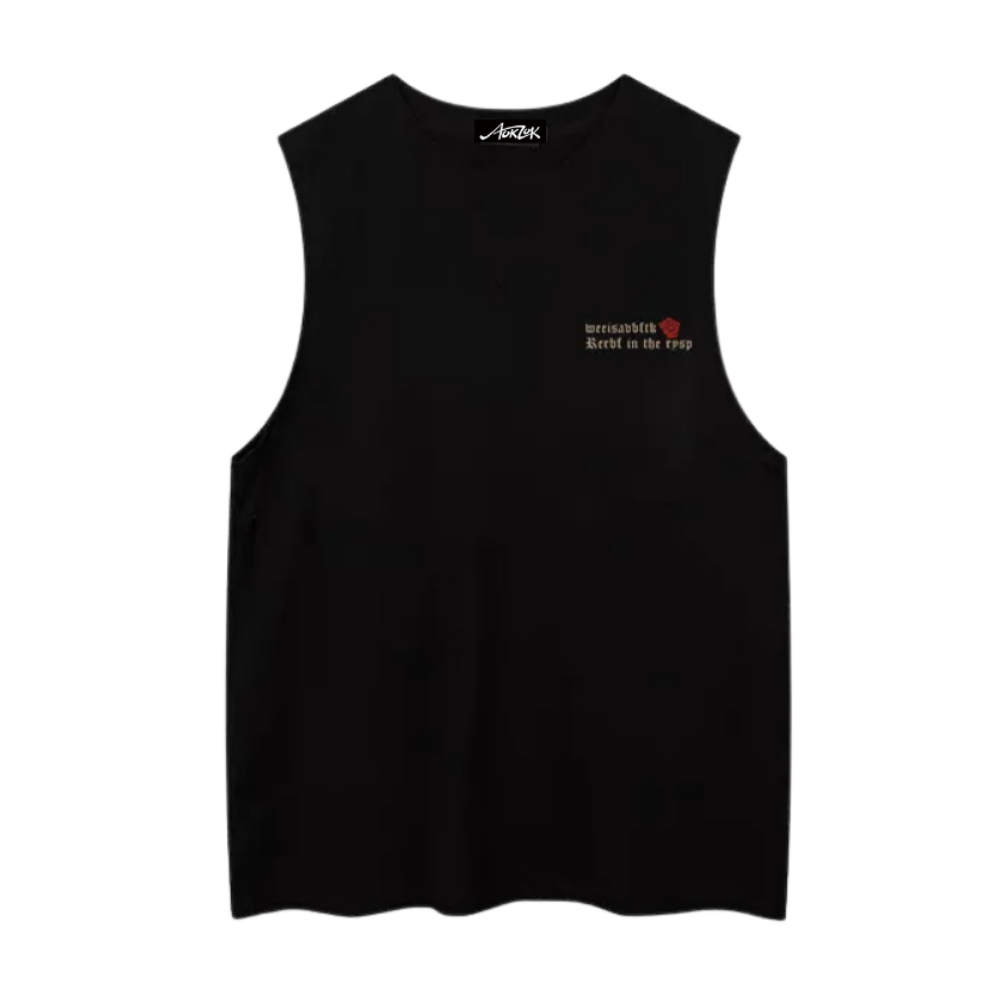 Hip Hop Rose Floral Graphic Vest