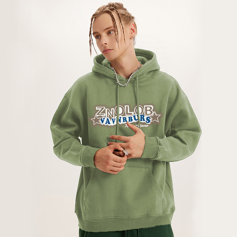 Stars Print Cotton Hoodie