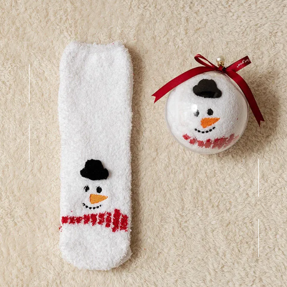 Contrast Color Coral Fleece Socks