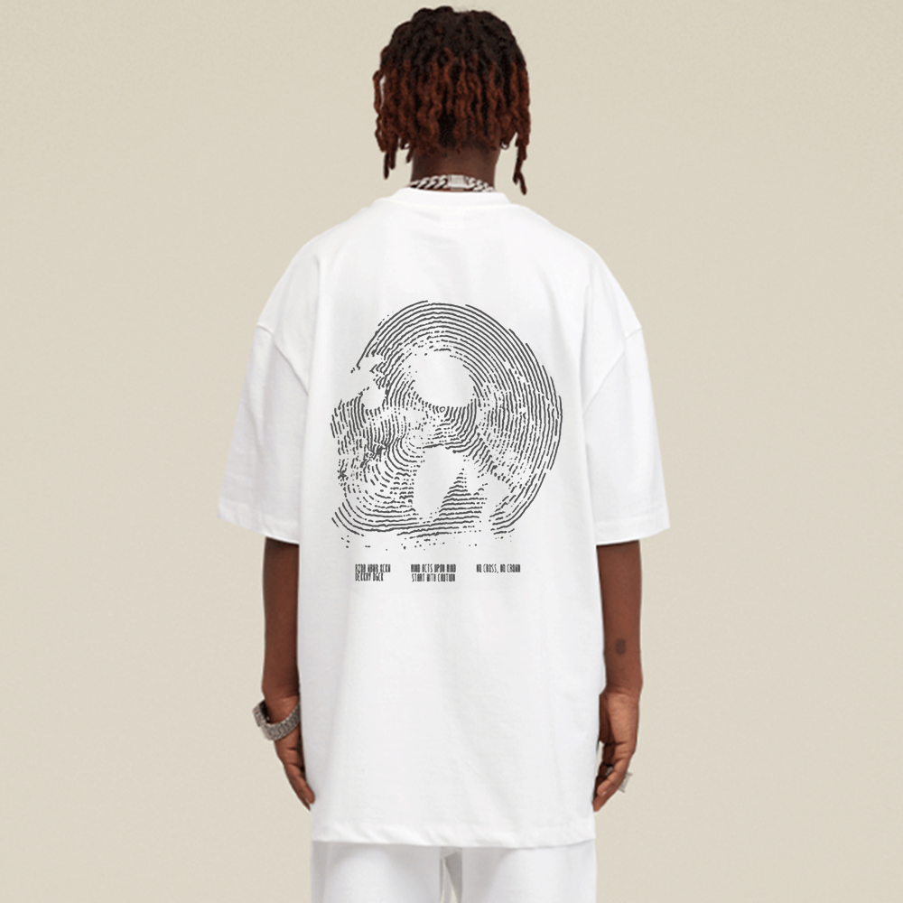 Fingerprint Skeleton Print T-shirt