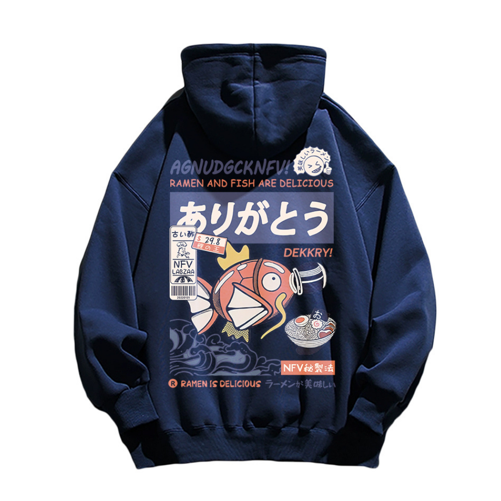 Cute Cartoon Fish Graphic Hoodie