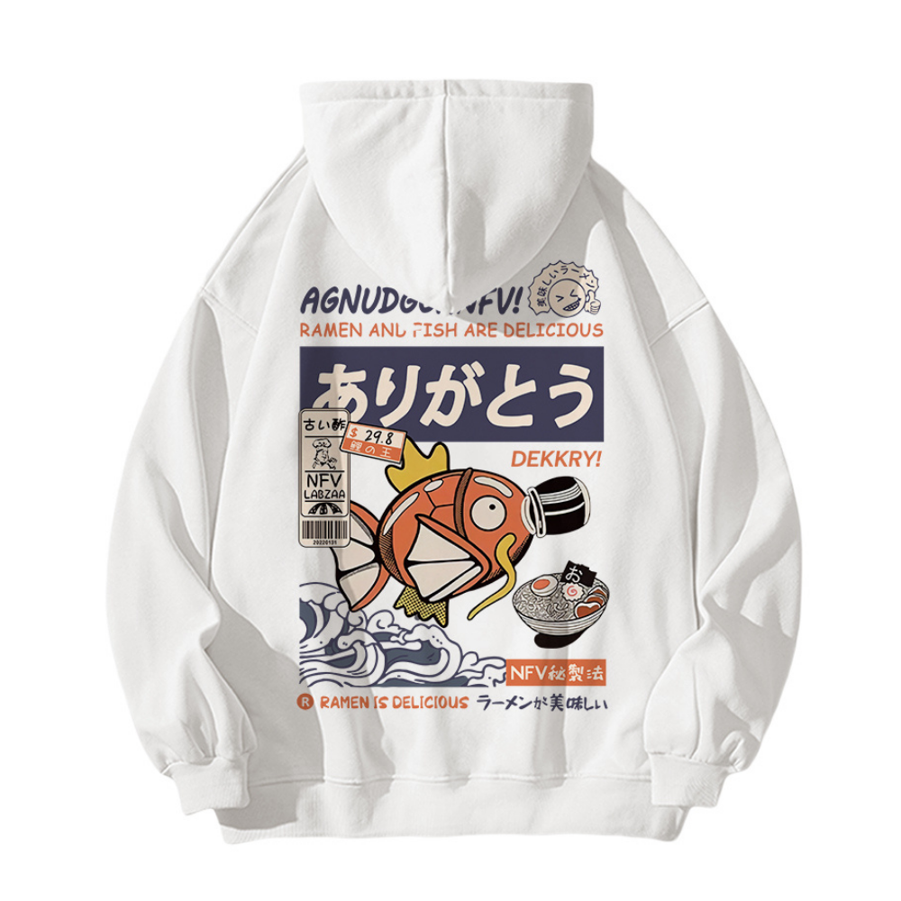Cute Cartoon Fish Graphic Hoodie