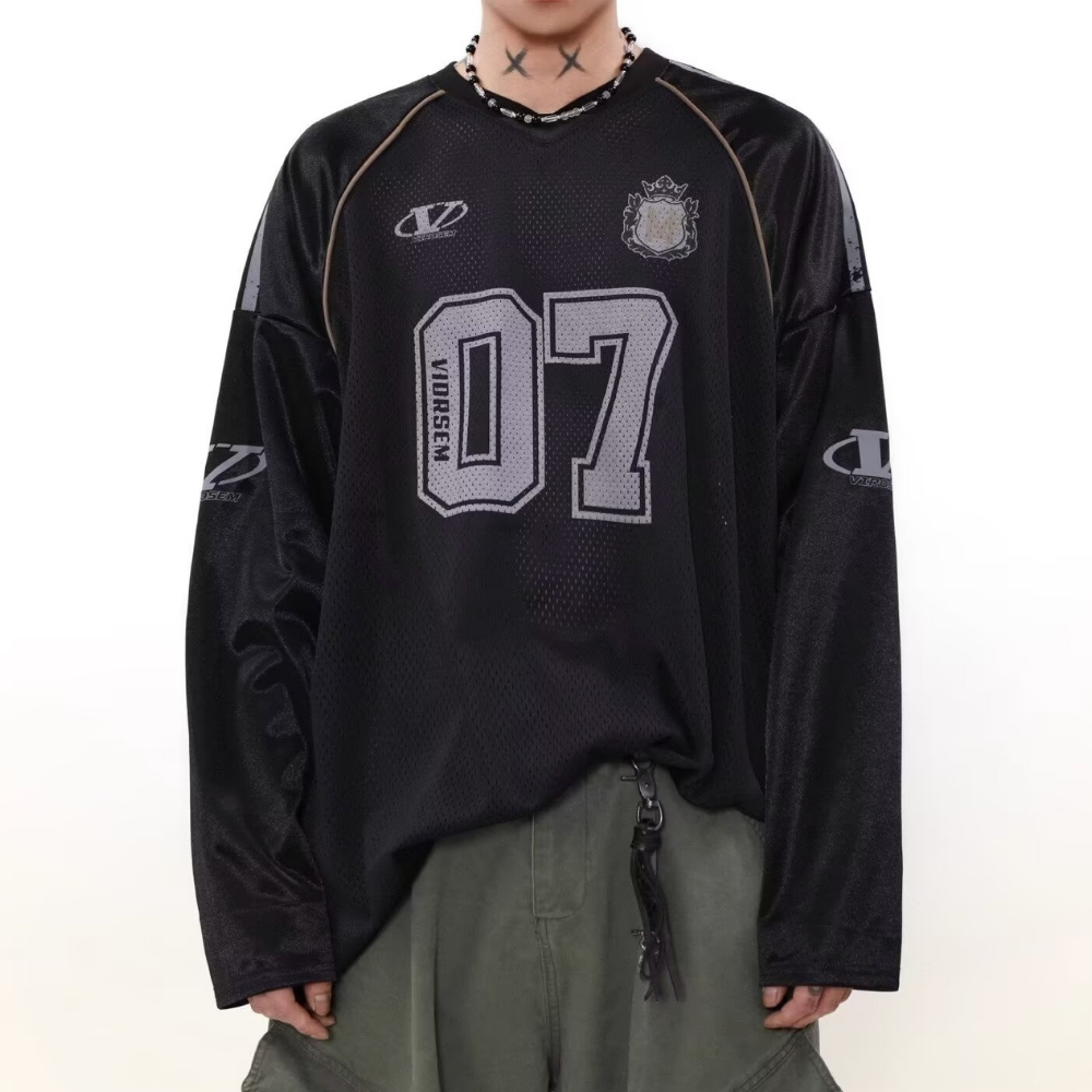 High Street V-neck Hollow Loose Sweatshirt