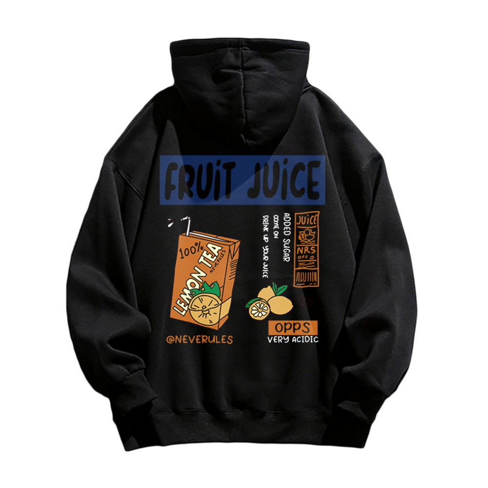 FRUIT JUICE Graphic Cotton Hoodie