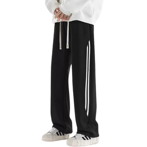 Retro Contrast Striped Sweatpants