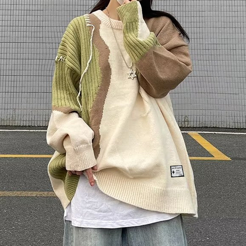 OOC' Stitched contrasting tassels Sweater