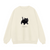 Minimalist Fuzzy Kitten Print Sweatshirt