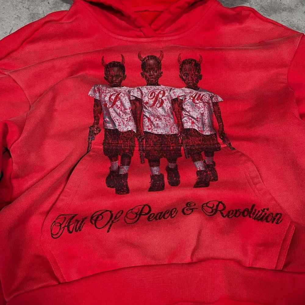 ART IN WAR Peace in Flames – Duality Hoodie