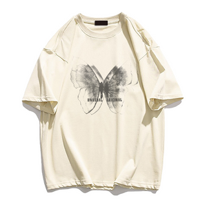 Japanese simple butterfly T-shirt