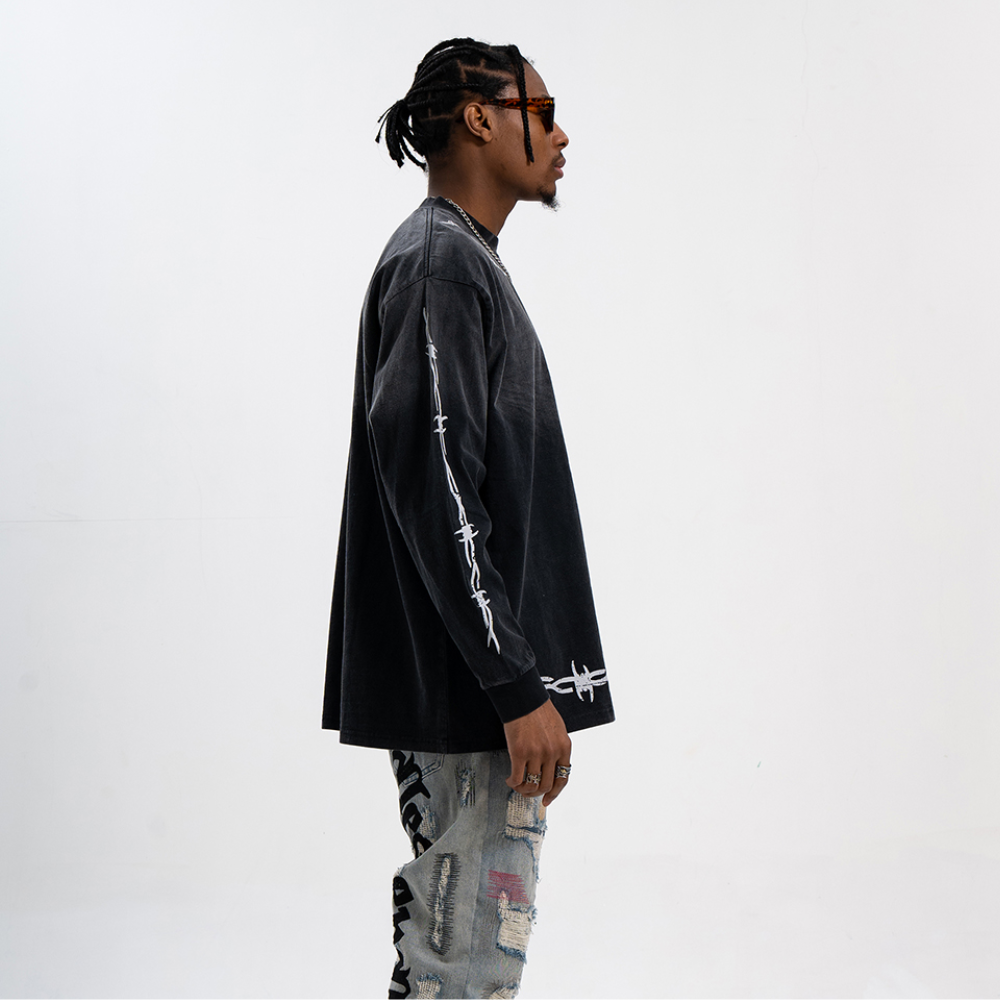 Retro Hanging Gradient Wash Sweatshirt