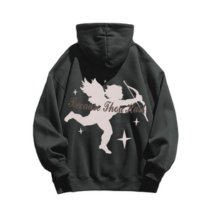 Classic Cupid Print Hoodie