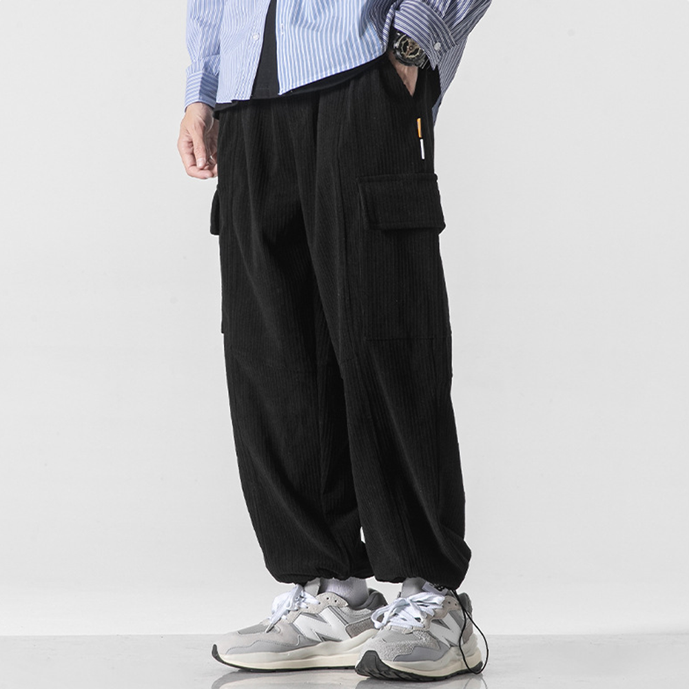 Japanese Thickened Corduroy Loose Sweatpants