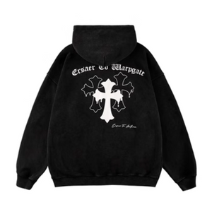 Black High Street Cross Hoodie