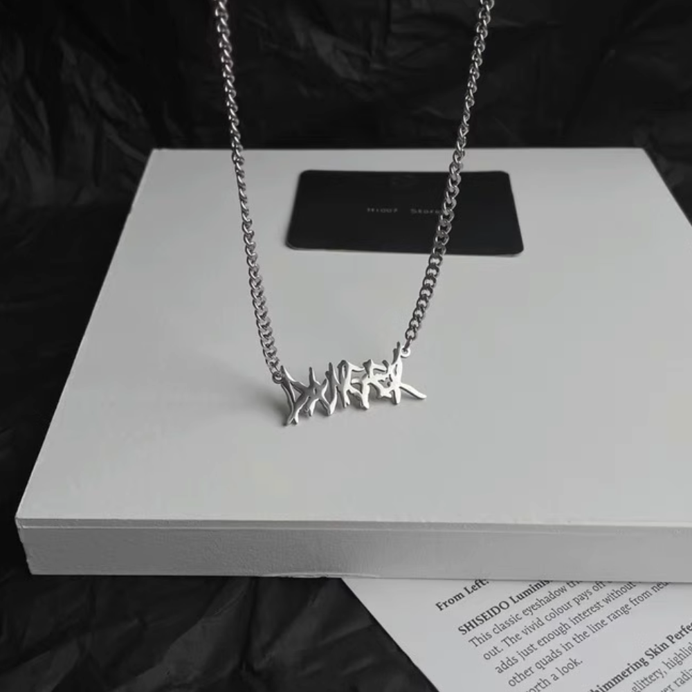 Retro Letters Necklace