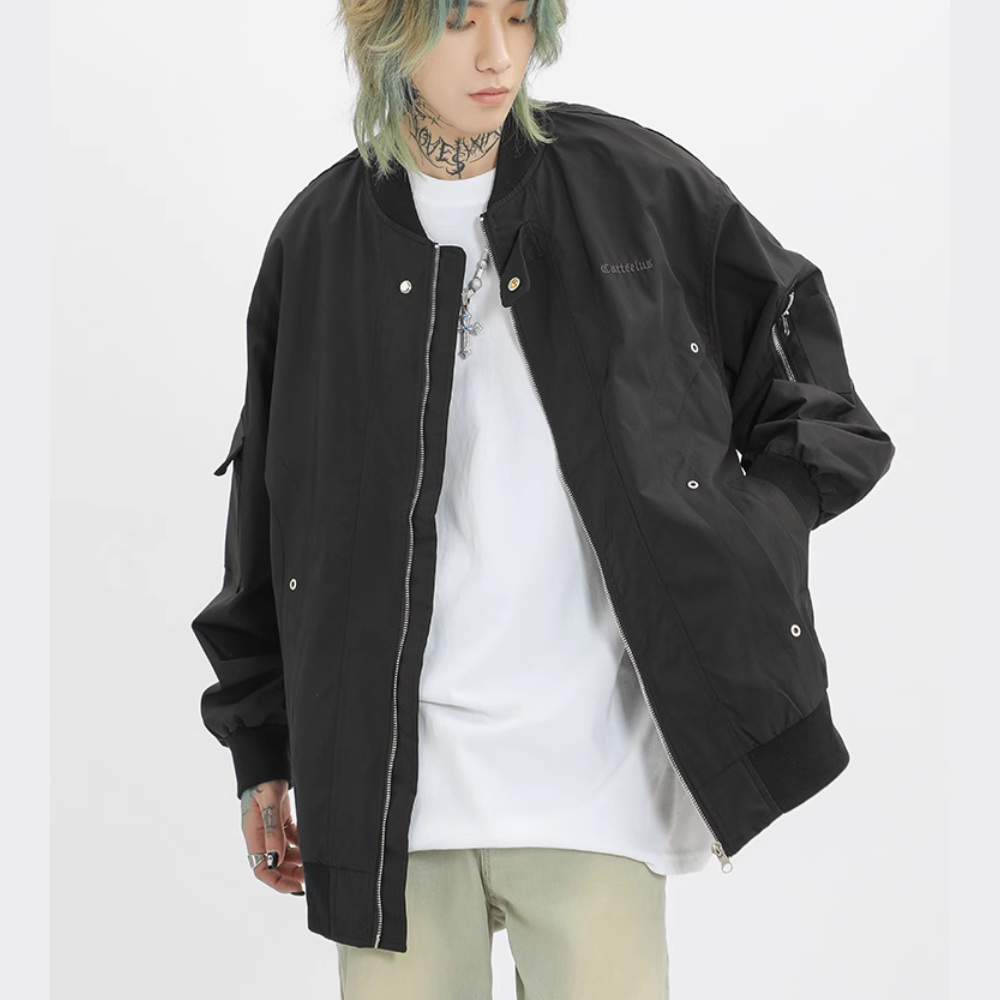 Vintage Multi Pocket Bomber Jacket