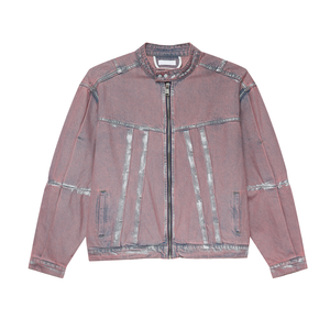 High Street Painted Pleated Denim Jacket