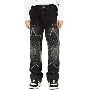 High Street Star Embroidered Jeans